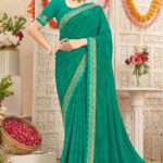 Light Green Crepe Saree