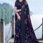 Resham Border Designer Chiffon Saree
