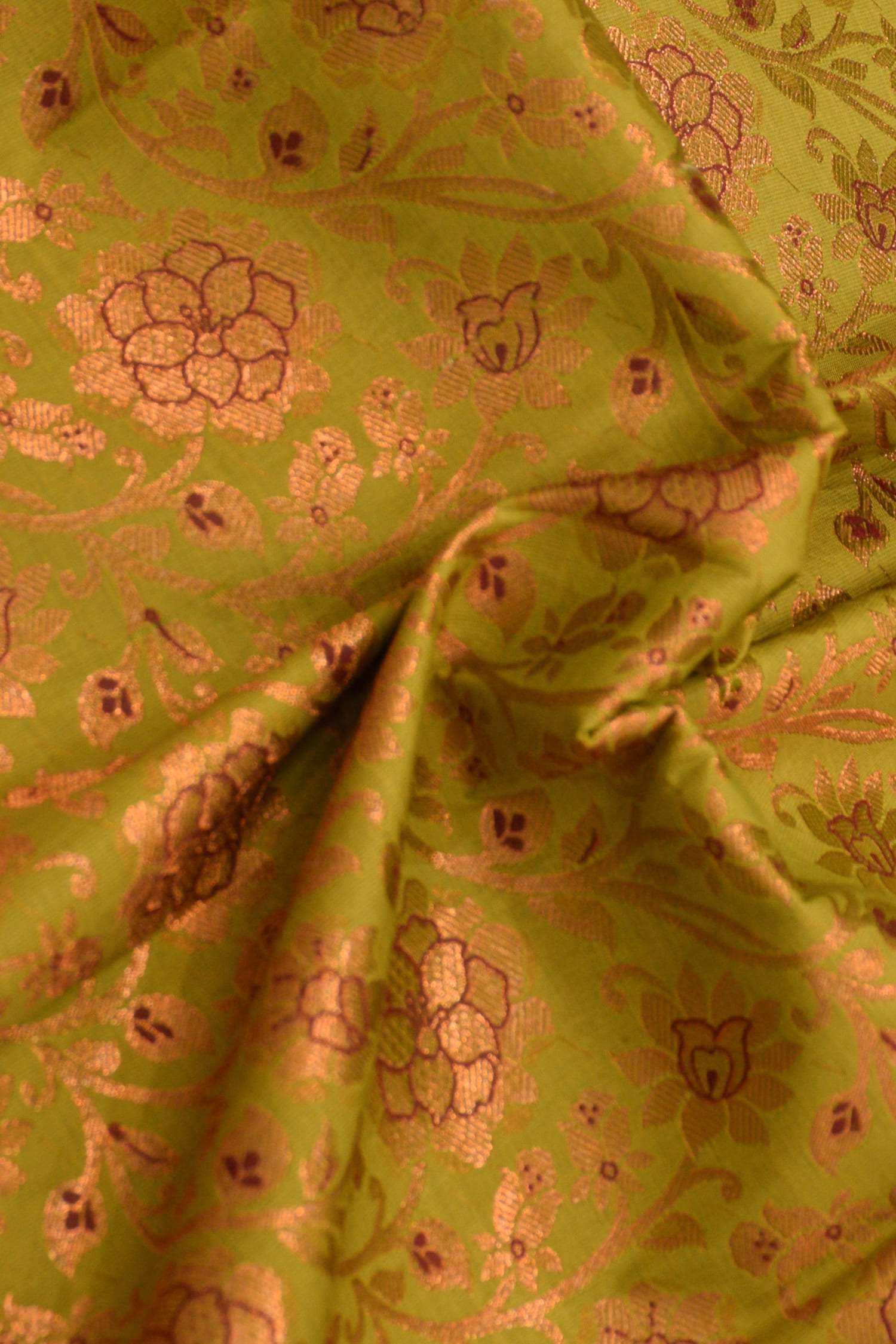 Light Green Kanchipuram Silk Saree - Image 2