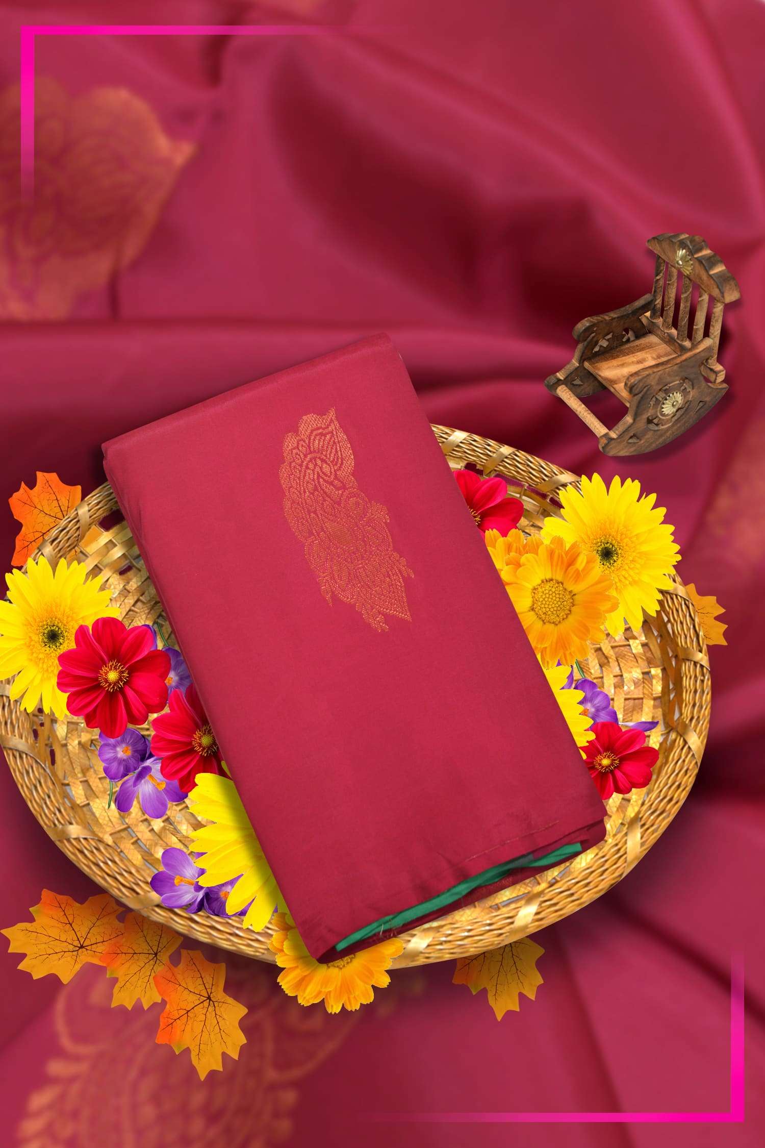 Pink Kanchipuram Silk Saree