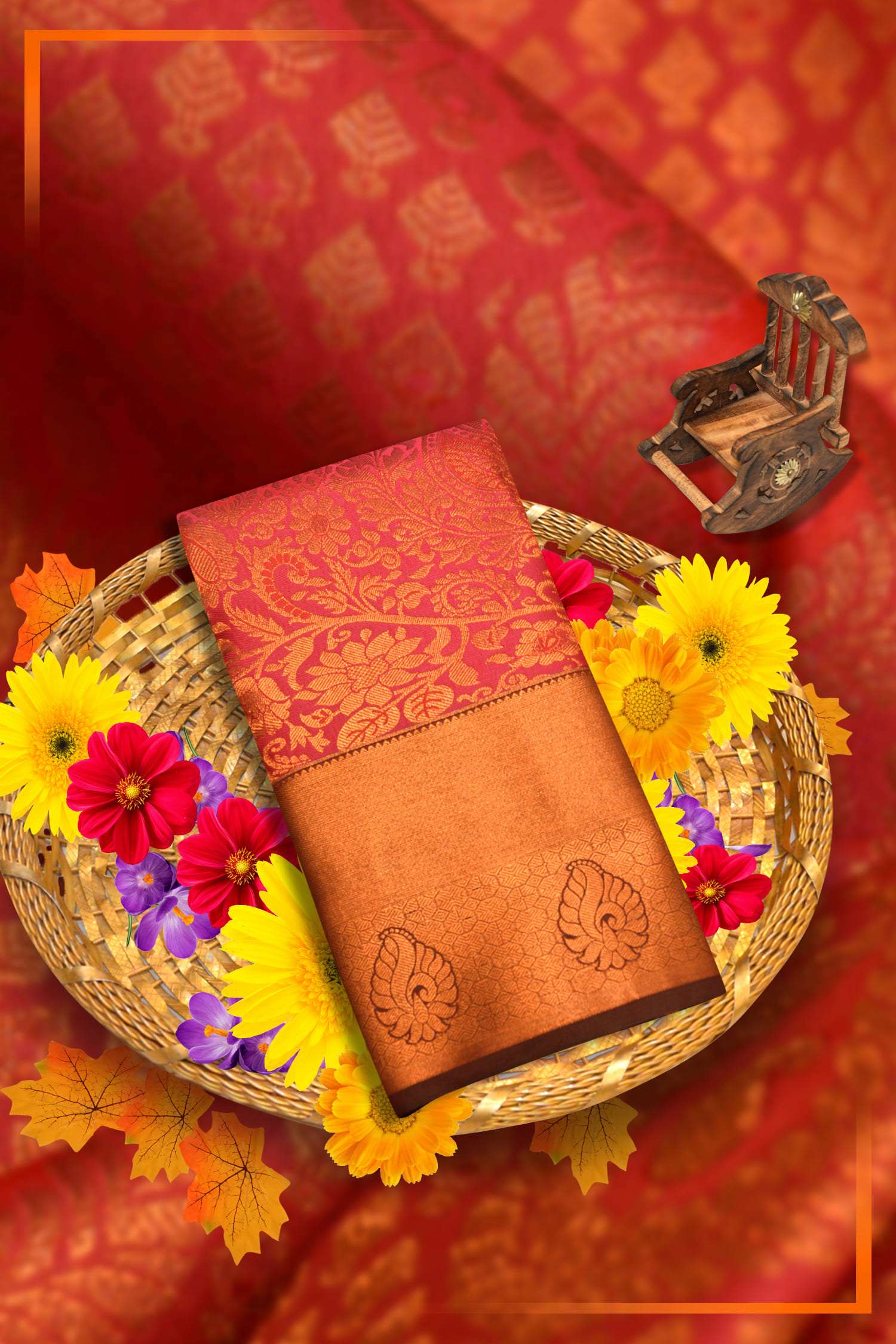 Maroon Kanchipuram Silks Saree