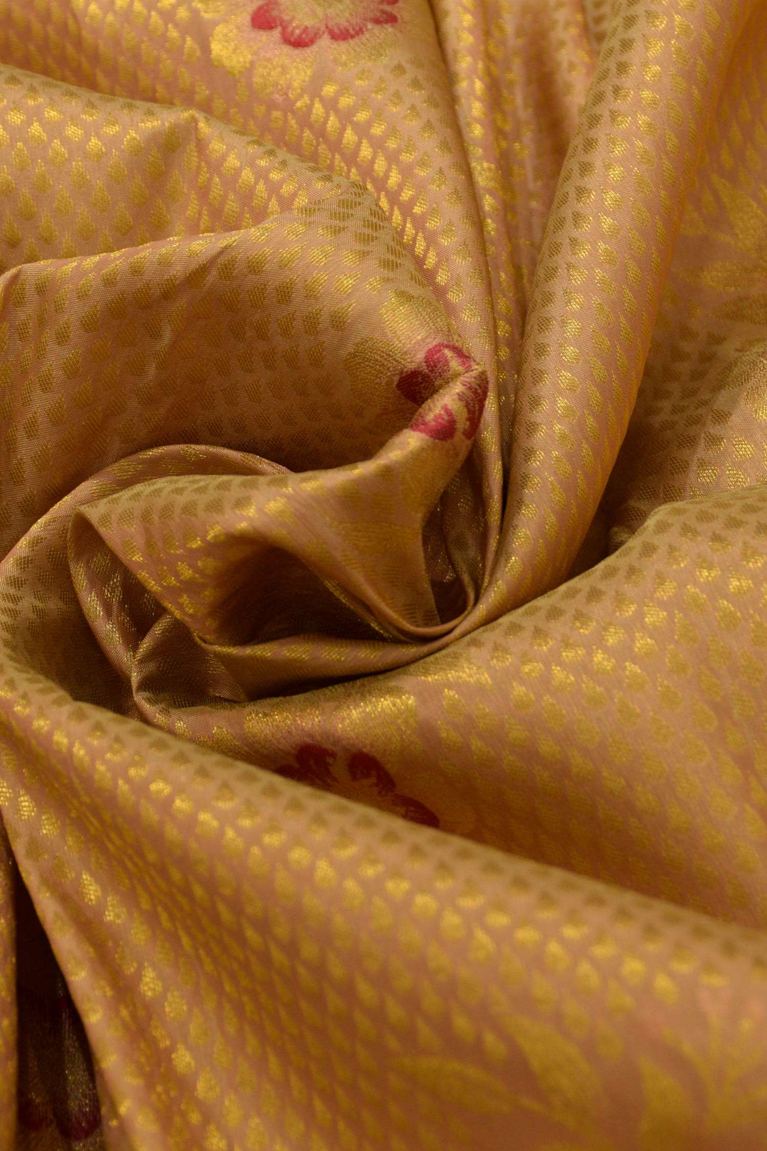 Beige Color Kanchipuram Wedding Silks - Image 2