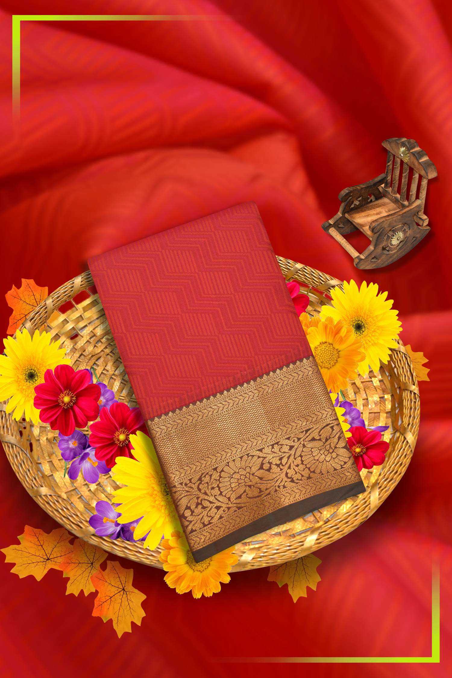 Red Colour Kanchipuram Silk Saree
