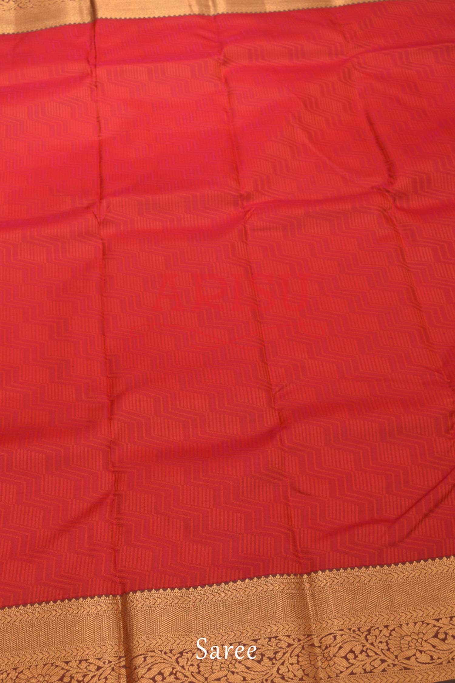 Red Colour Kanchipuram Silk Saree - Image 3