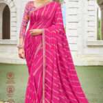 Chiffon Pink Saree