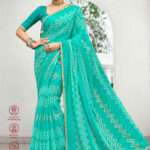 Chiffon Green Saree