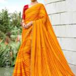 Chiffon Mustard Saree