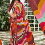 Georgette Multicolor Saree