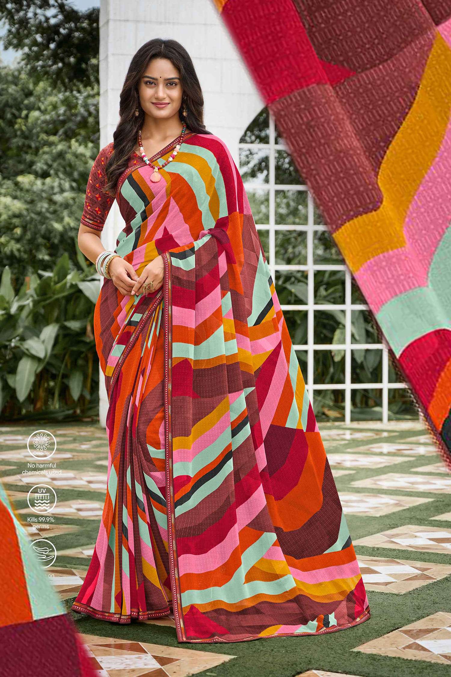 Georgette Multicolor Saree