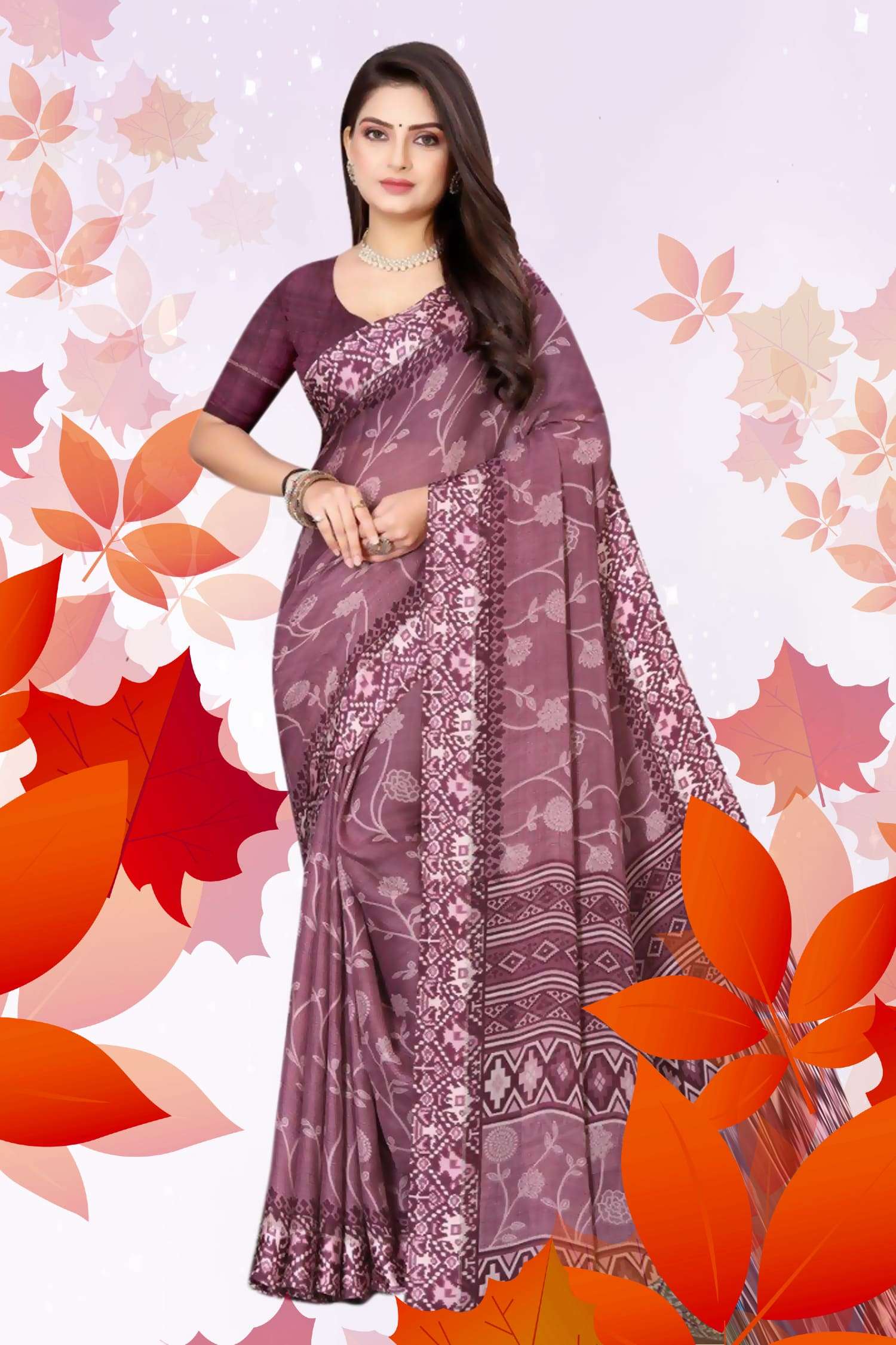 Casual Printed Saree - Image 2