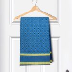Light Blue Coloured Printed Cotton Saree